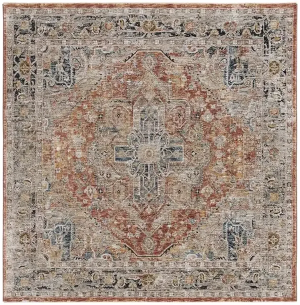 SILVERADO 110 Brown 6'-4' x 6'-4'Square Square Rug