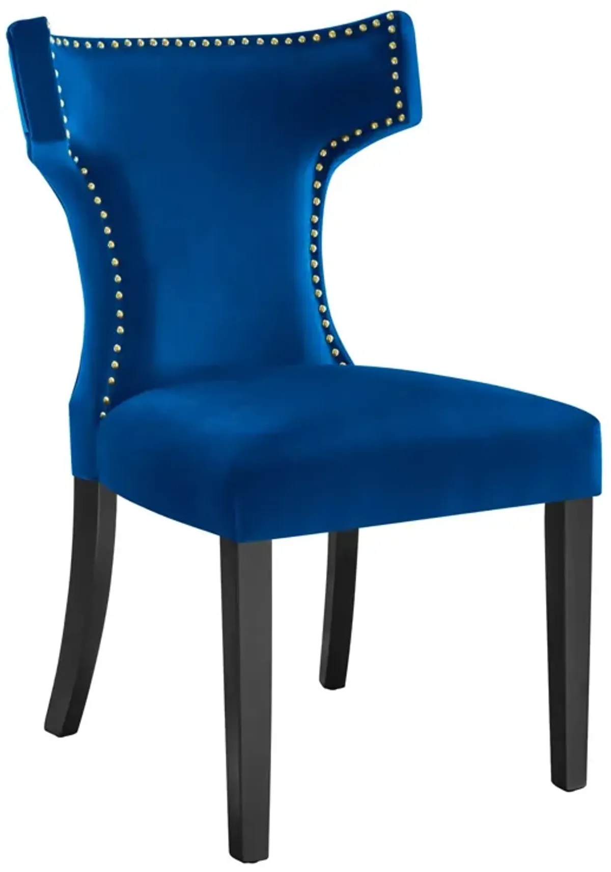 Curve Performance Velvet Dining Chairs - Set of 2