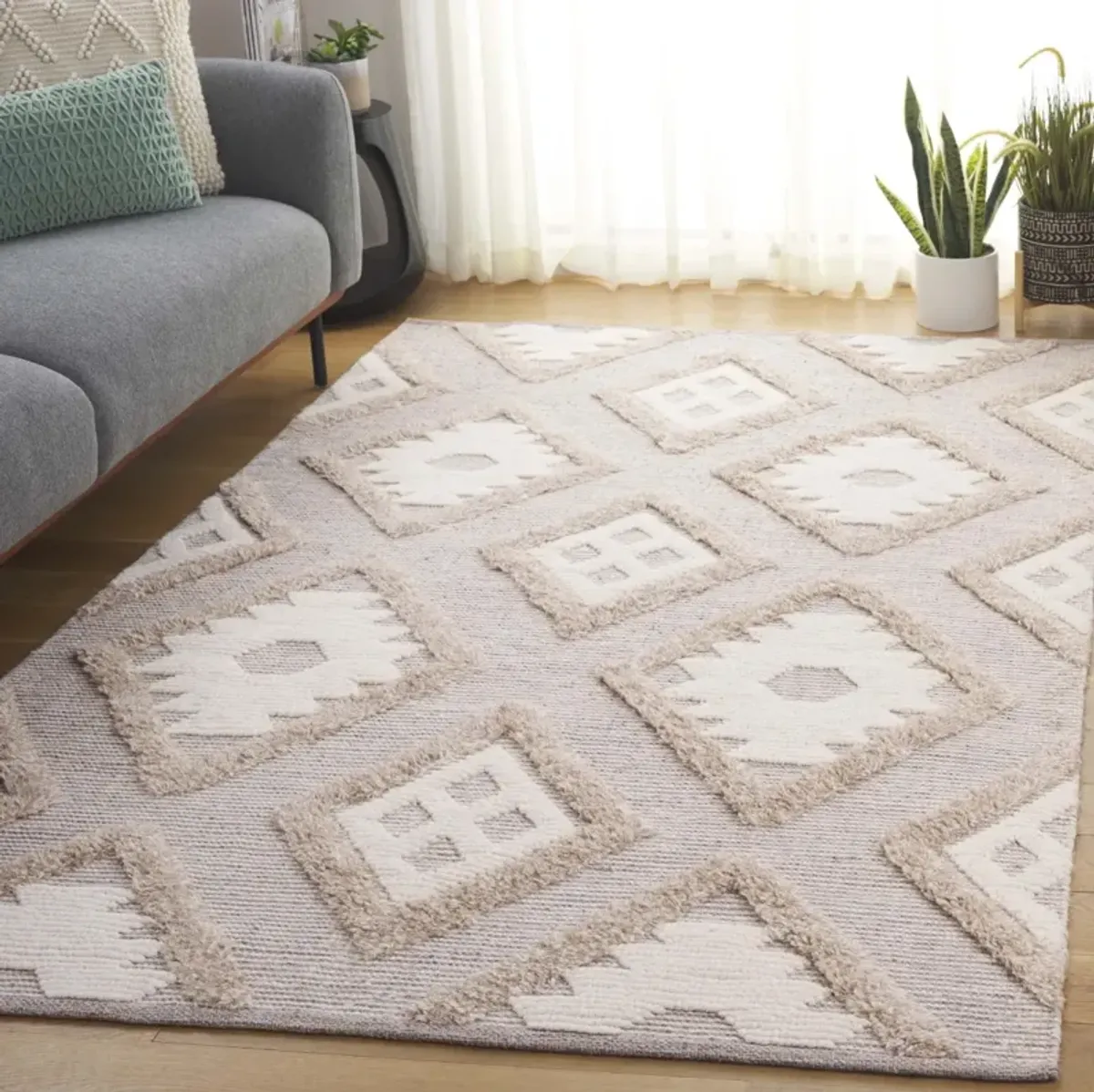 NATURA 203 BROWN  6' x 6' Square Square Rug