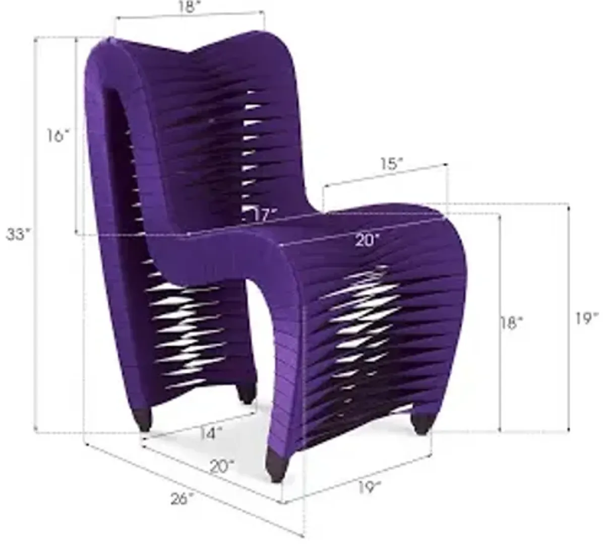 seat belt dining chair, purple