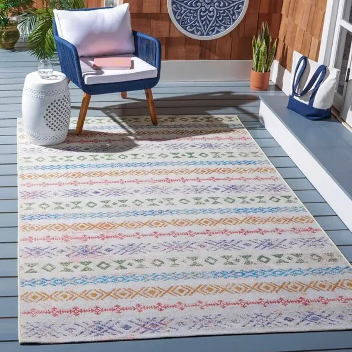 SUMMER 429 Blue  8'-0' x 10'-5' Large Rectangle Rug