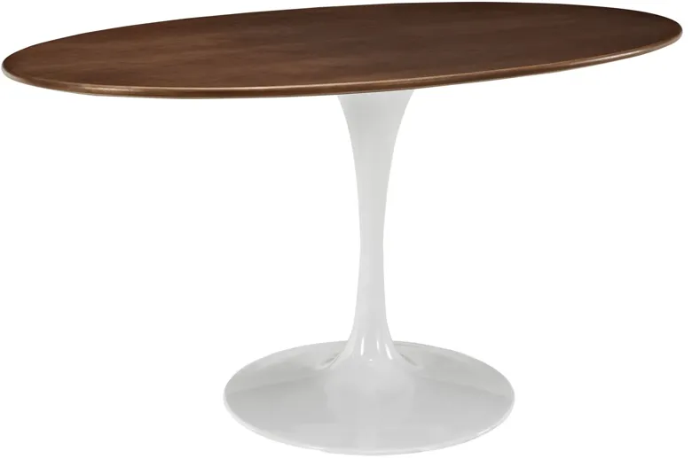 Lippa 60" Oval Walnut Dining Table