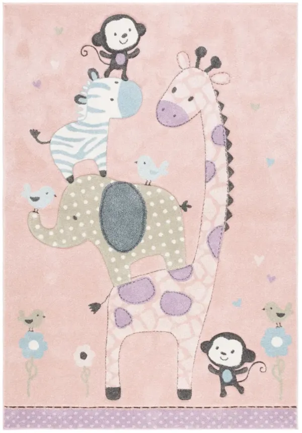 CAROUSEL KIDS 120 BLUSH PINK 3'-3' x 5'-3' Small Rectangle Rug