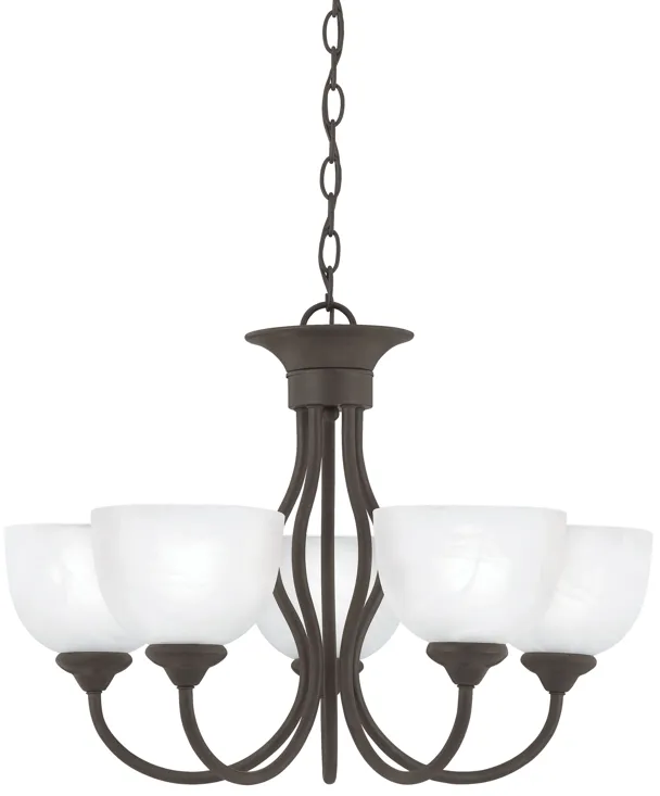 Tahoe 24" Wide 5-Light Chandelier - Painted Bronze