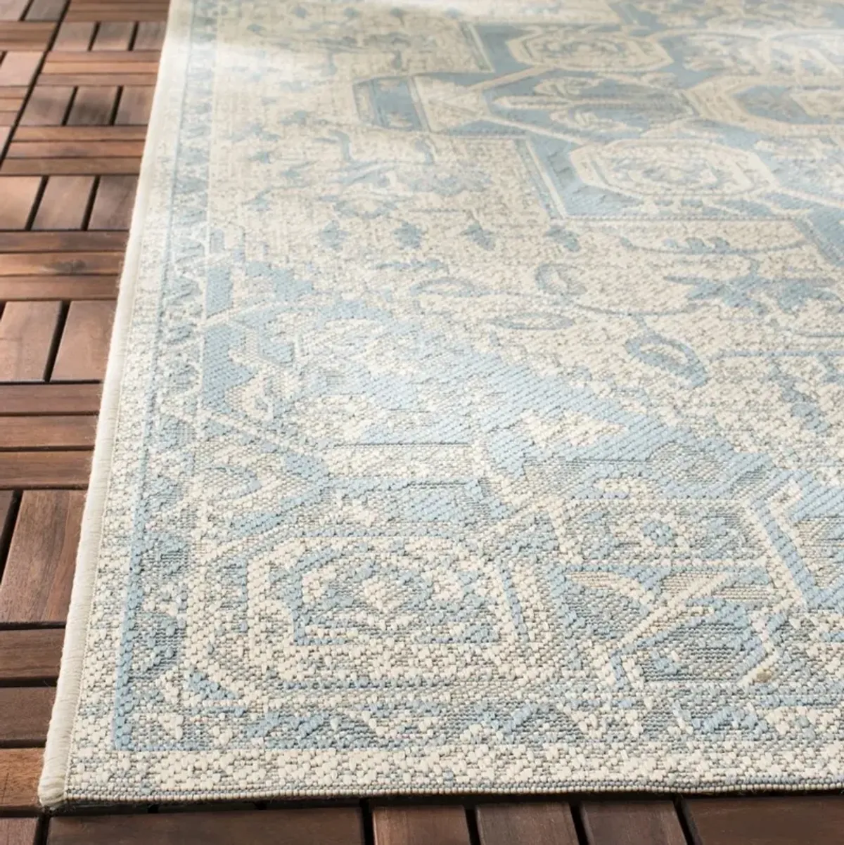 BEACH HOUSE 138 Blue 2'-2' X 12' Runner Rug