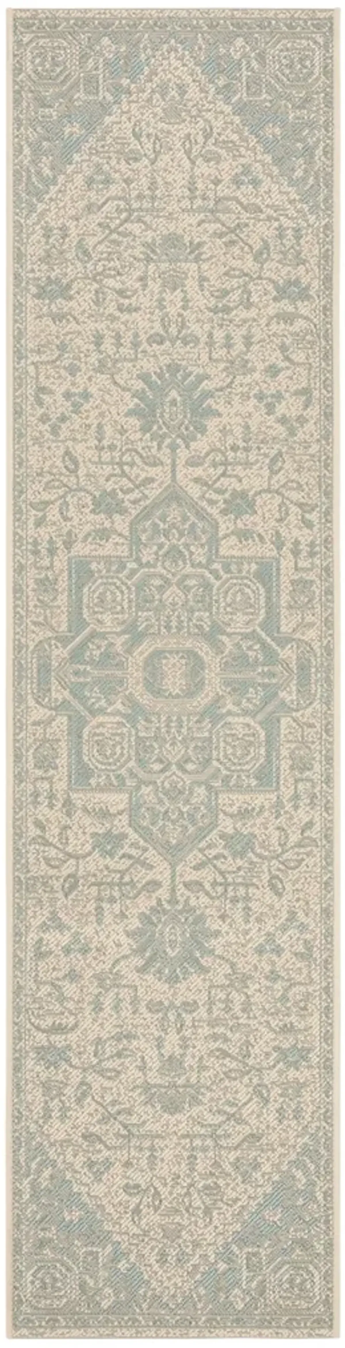 BEACH HOUSE 138 Blue 2'-2' X 12' Runner Rug