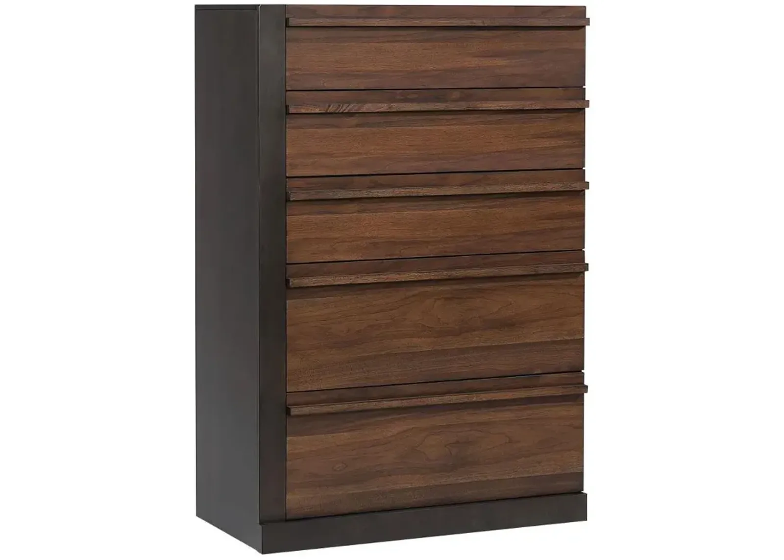 Azalia 5-drawer Chest Black and Walnut