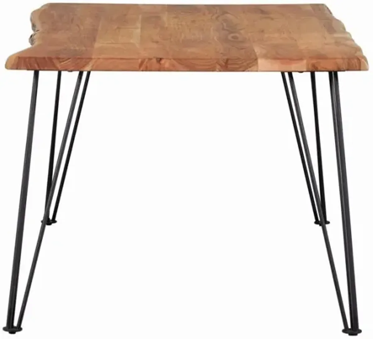 Abigail Rectangular Dining Table Natural Acacia And Matte Black