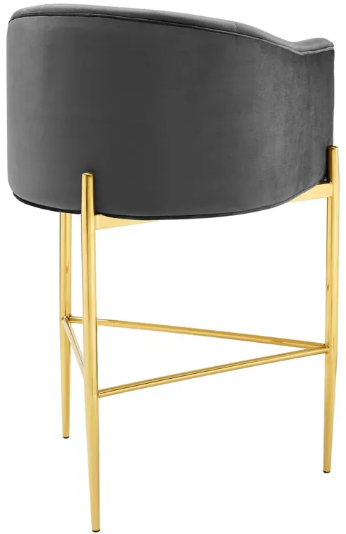 Savour Tufted Performance Velvet Bar Stool