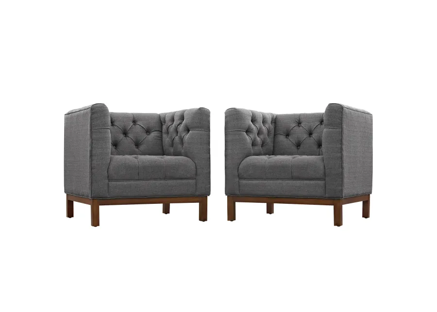 Panache Living Room Set Upholstered Fabric Set of 2