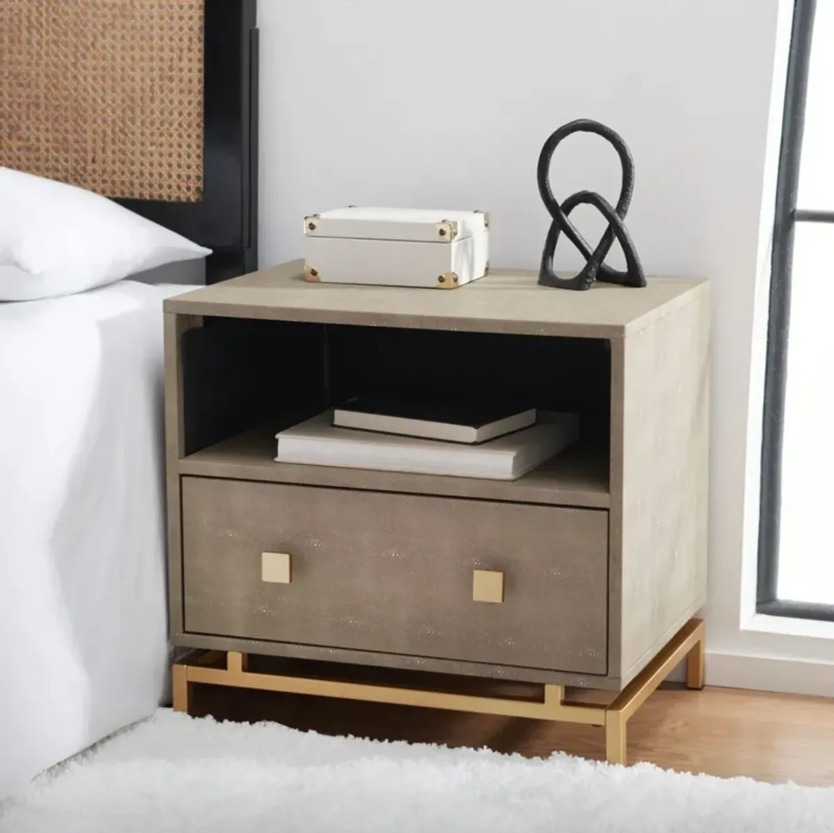 MEILANA 1 SHELF 1 DRAWER NIGHTSTAND