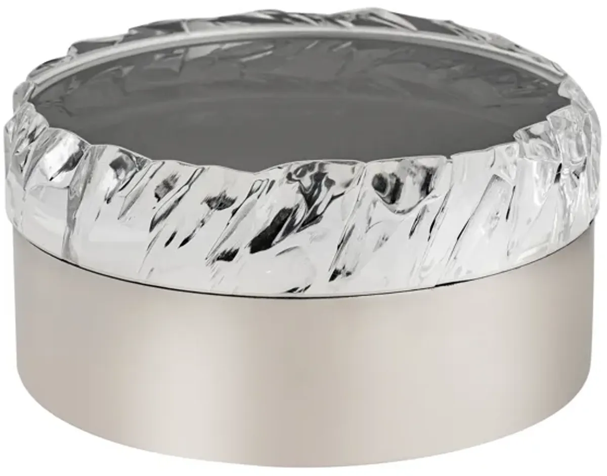 Cogar Box - Round Polished Nickel