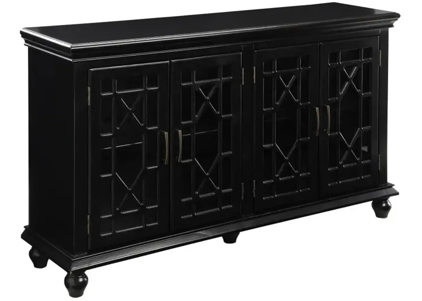 Kovu 4-door Accent Cabinet Black