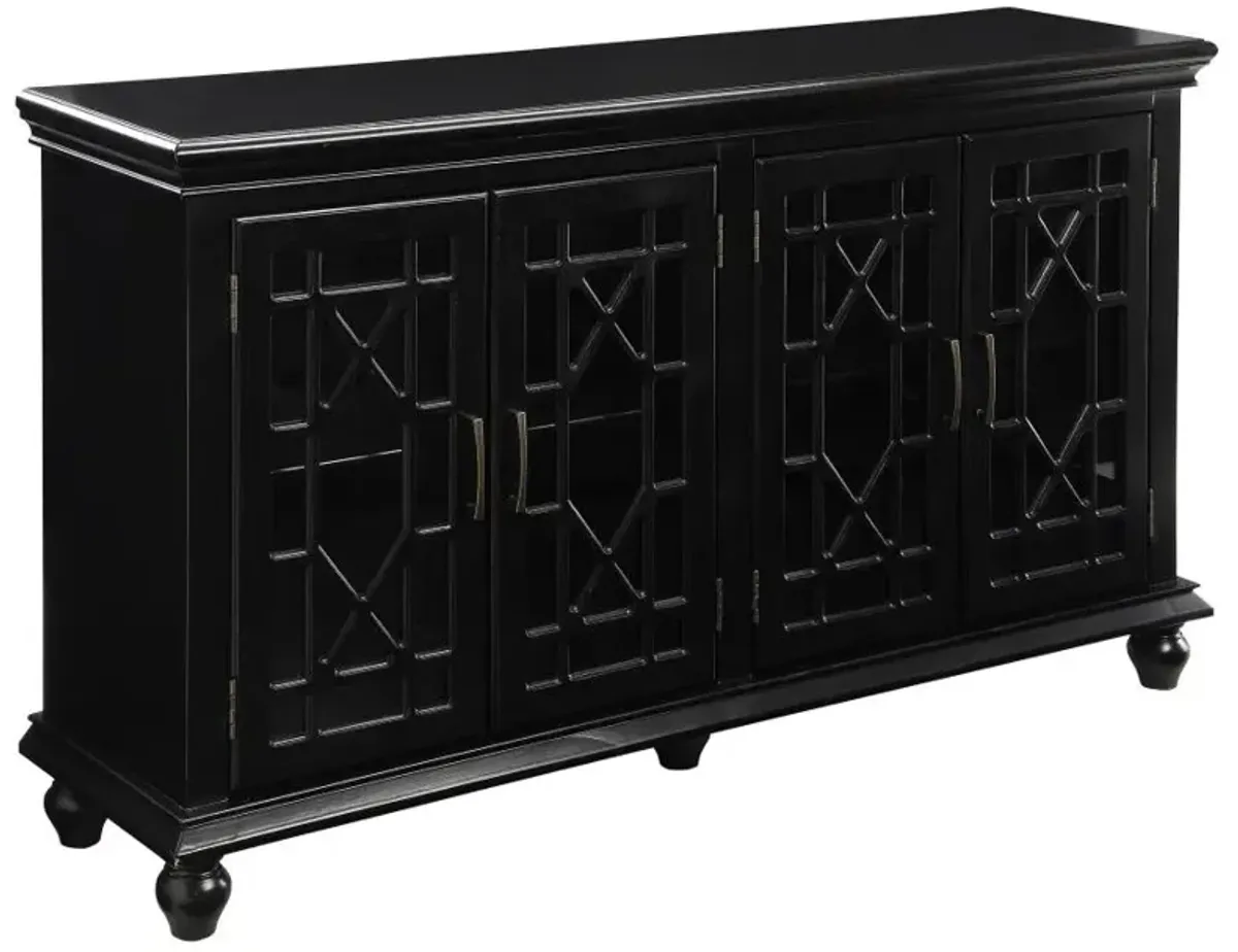 Kovu 4-door Accent Cabinet Black