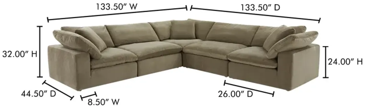 Clay Classic L-Shaped Modular Sectional Desert Sage