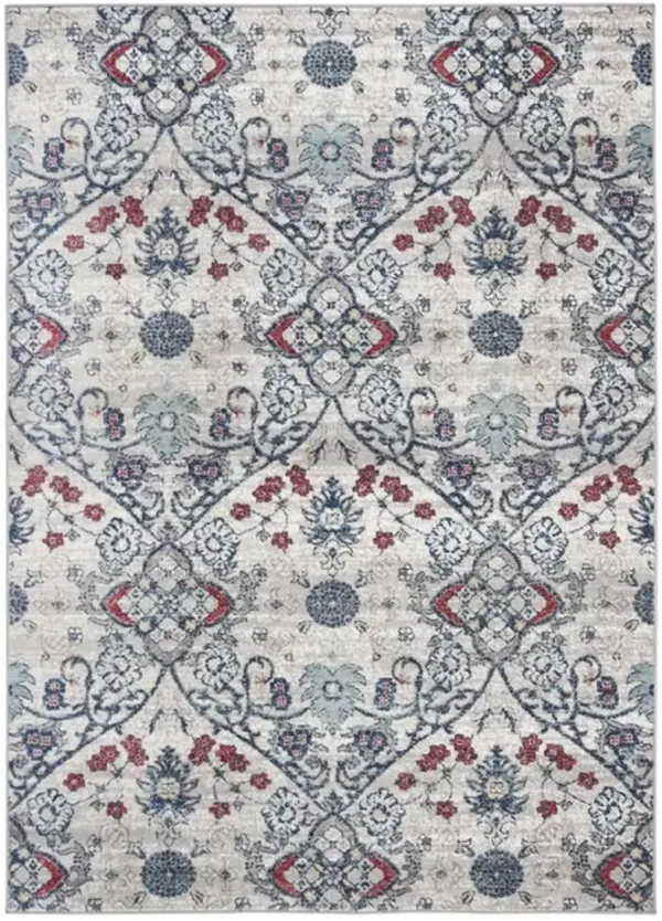 Brentwood 894 Navy / Grey 3' X 5' Small Rectangle Powerloomed Rug