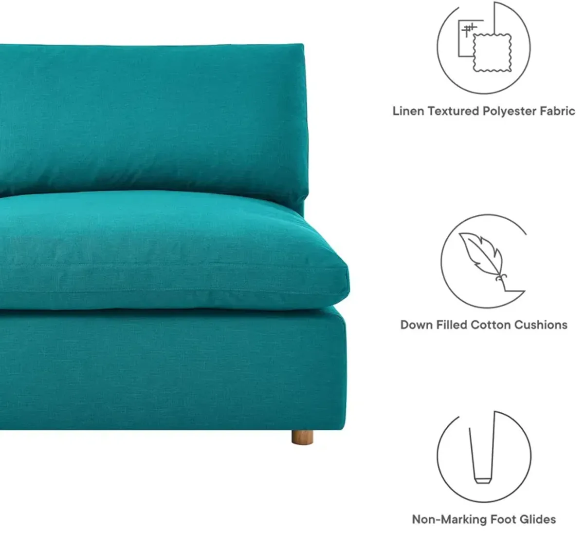 Commix Down Filled Overstuffed 6-Piece Sectional Sofa