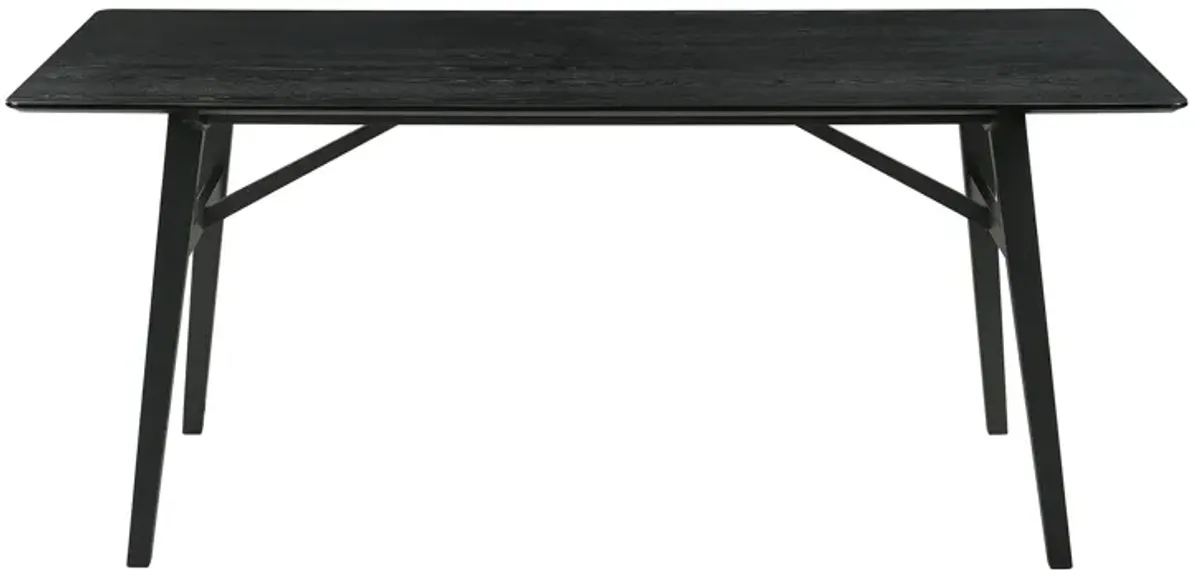 Channell Wood Dining Table in Black Finish