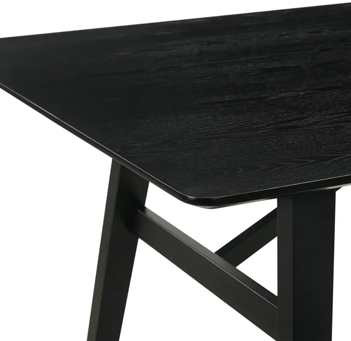 Channell Wood Dining Table in Black Finish