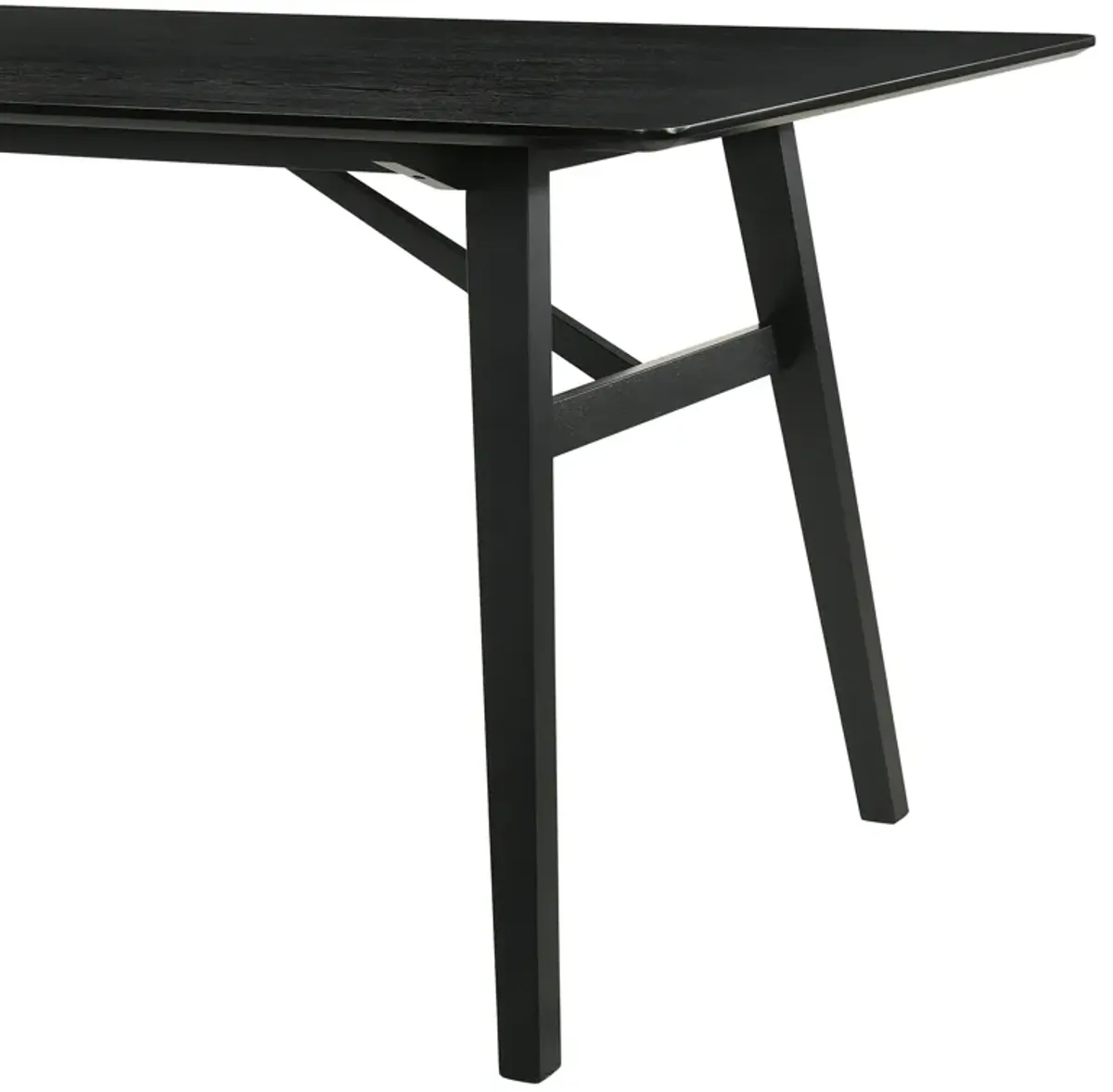 Channell Wood Dining Table in Black Finish