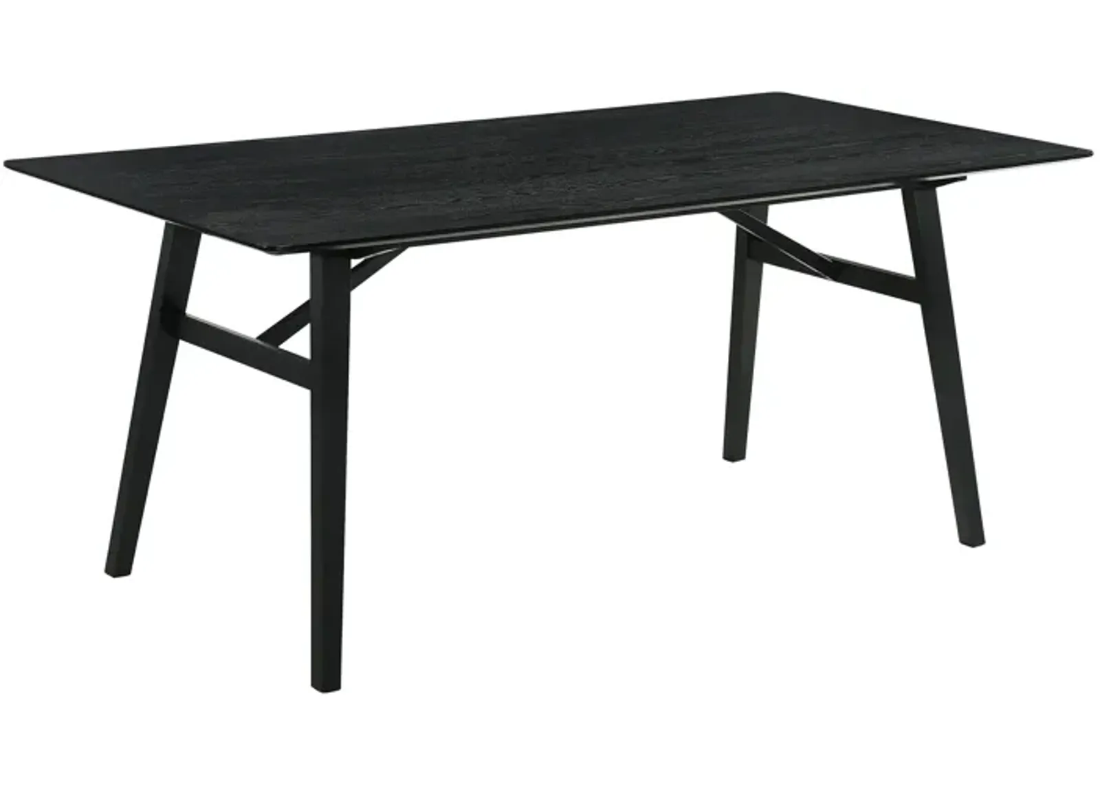 Channell Wood Dining Table in Black Finish