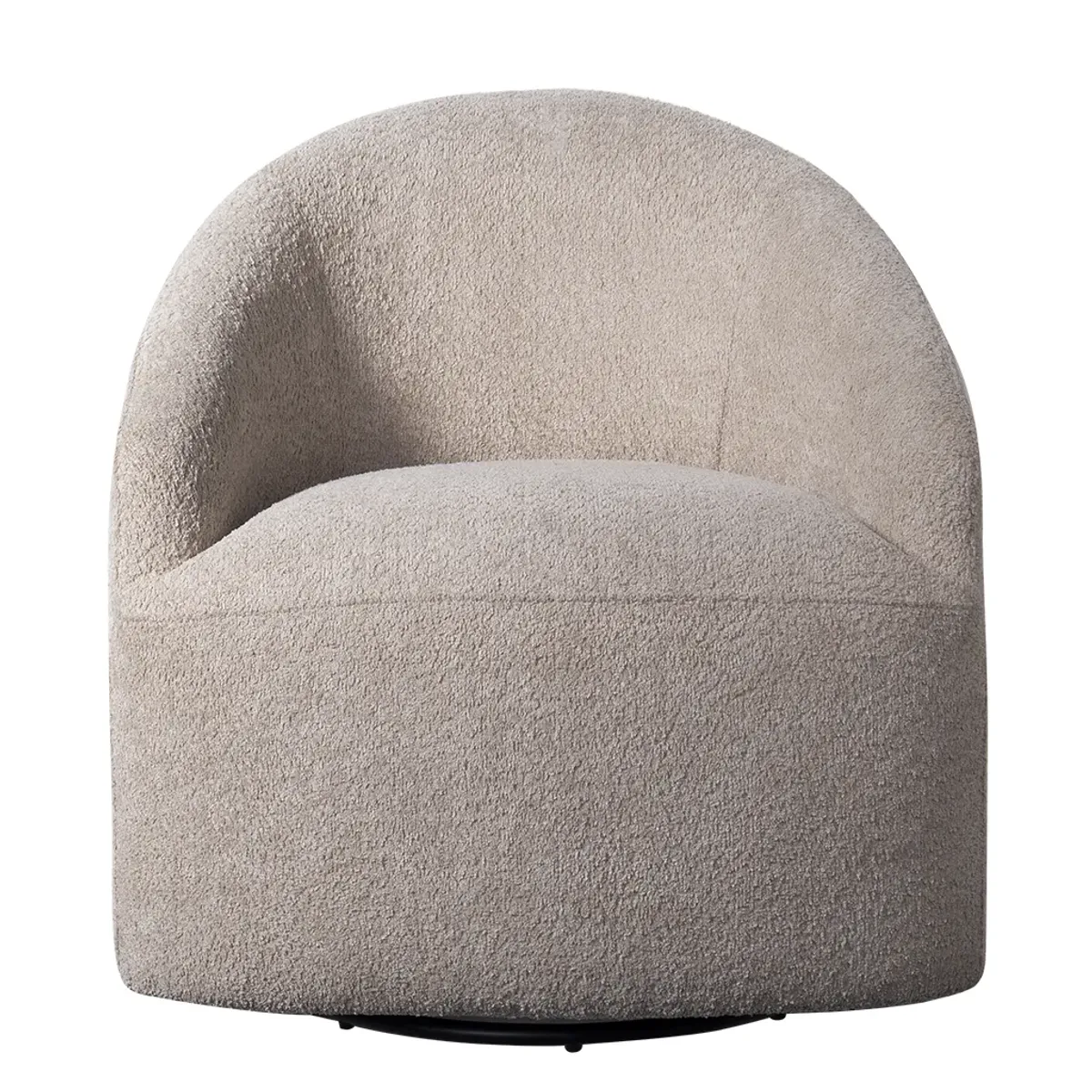 INK+IVY Bonn Beige Upholstered 360 Degree Swivel Chair