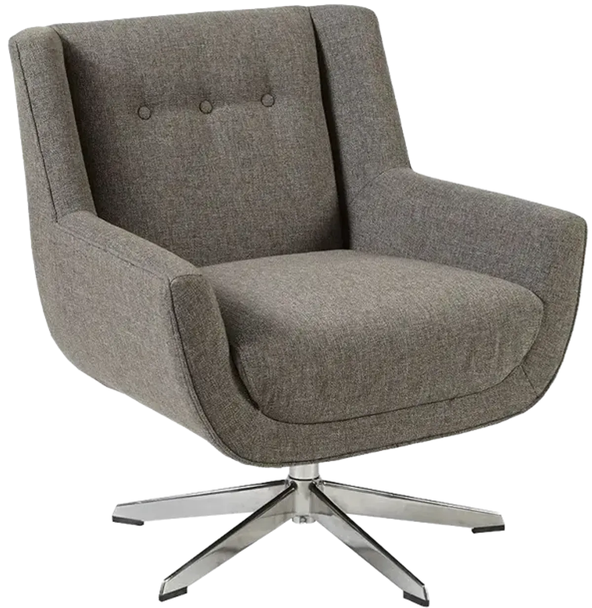 INK+IVY Nina Brown Multi Swivel Lounge Chair, Star Based Swivel