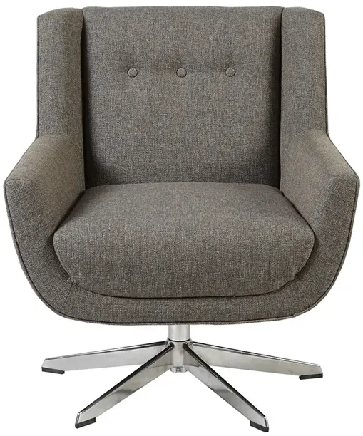 INK+IVY Nina Brown Multi Swivel Lounge Chair, Star Based Swivel