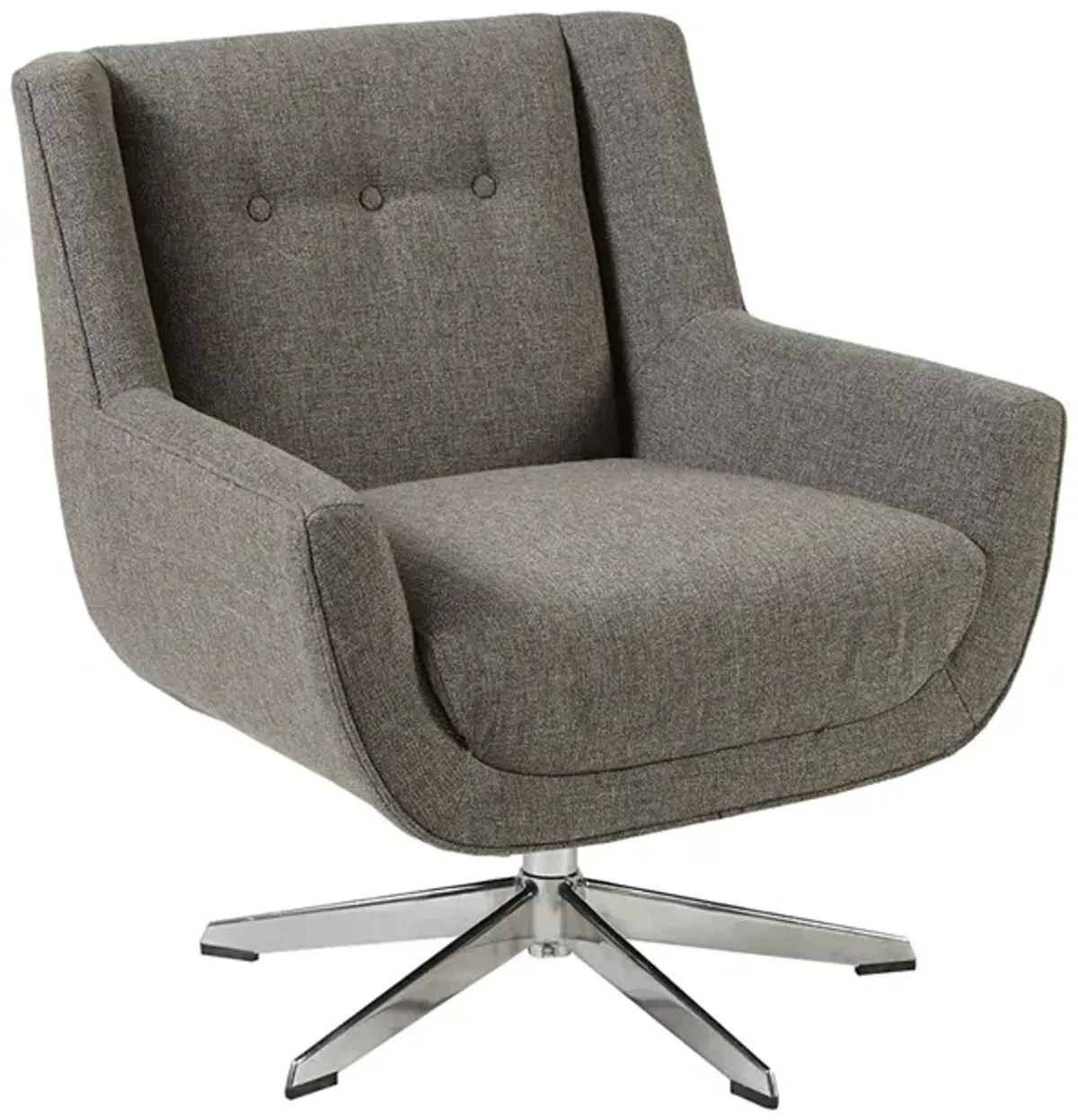 INK+IVY Nina Brown Multi Swivel Lounge Chair, Star Based Swivel