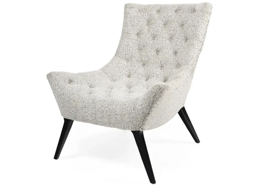 Gabor, Tufted Grey Accent Chair