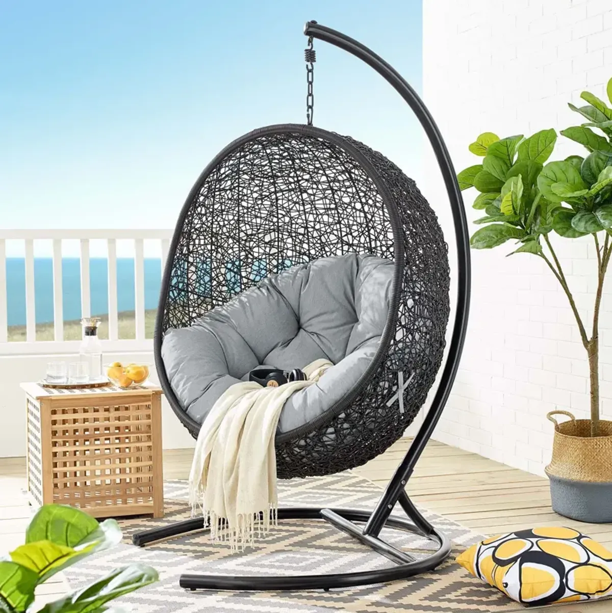 Encase Swing Outdoor Patio Lounge Chair