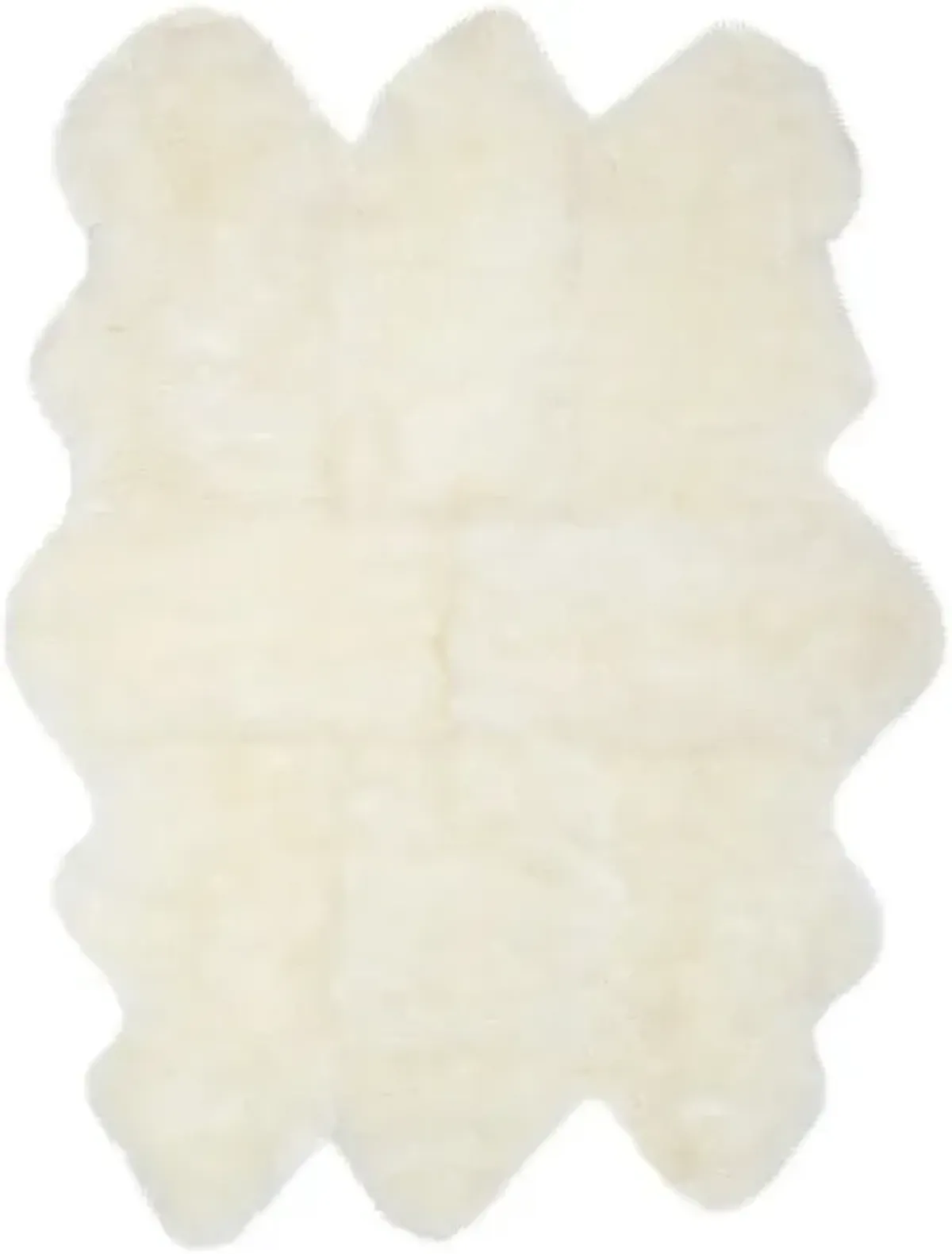 SHEEP SKIN 121 White 5'-5' X 7'-7' Medium Rectangle Rug