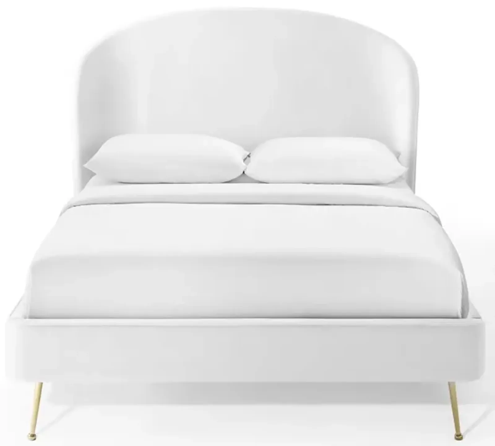 Mira Upholstered Performance Velvet Queen Platform Bed