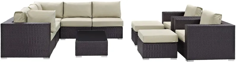 Convene 10 Piece Outdoor Patio Sectional Set