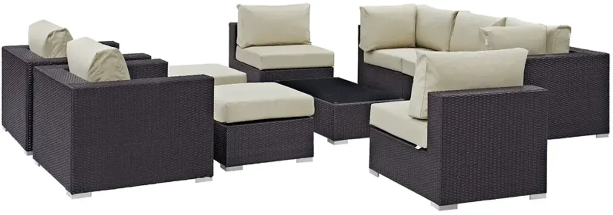 Convene 10 Piece Outdoor Patio Sectional Set