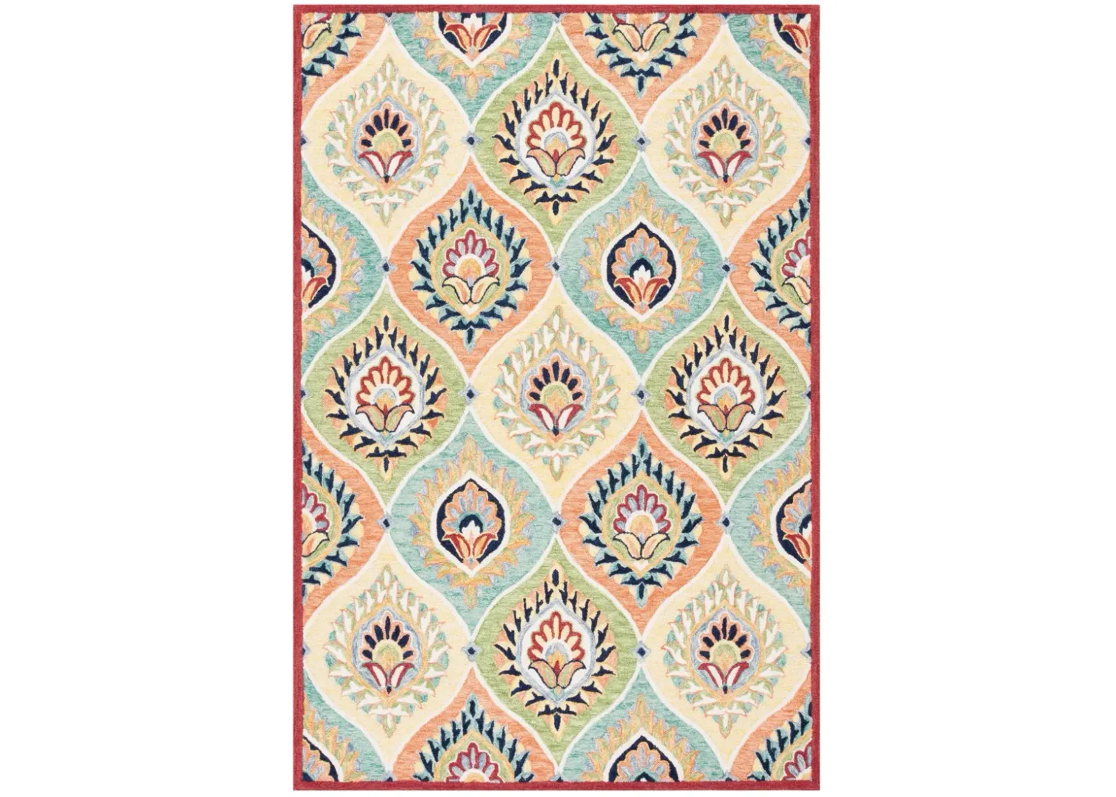 HERITAGE 358 GREEN  8' x 10' Large Rectangle Rug