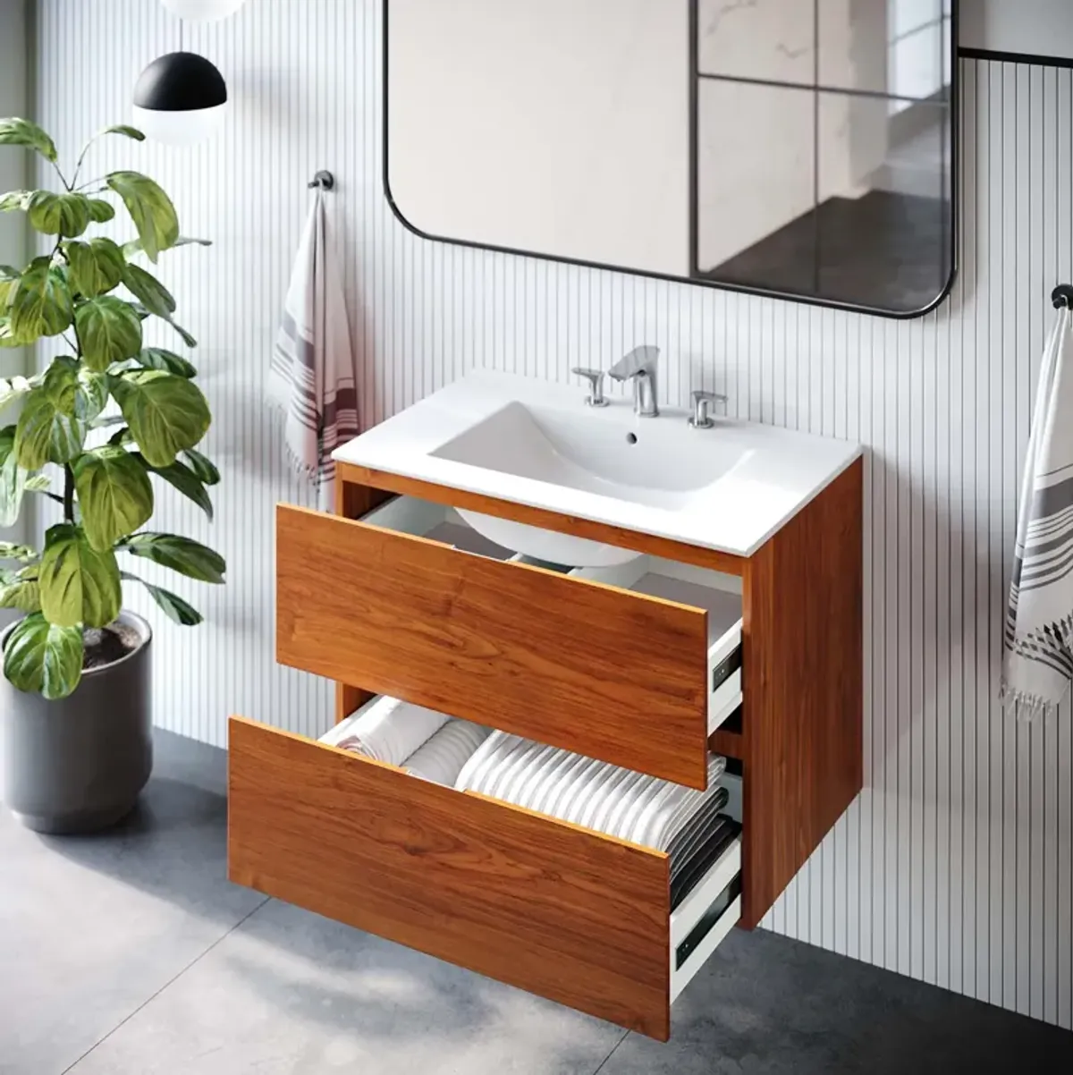 Scenic 30" Wall-Mount Bathroom Vanity