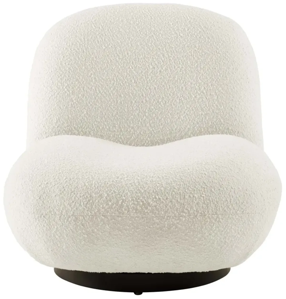 Kindred Boucle Upholstered Upholstered Fabric Swivel Chair