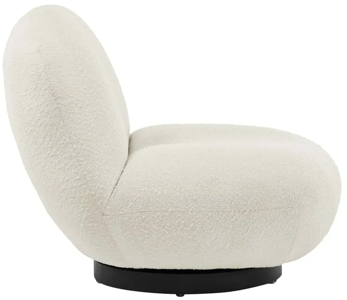 Kindred Boucle Upholstered Upholstered Fabric Swivel Chair