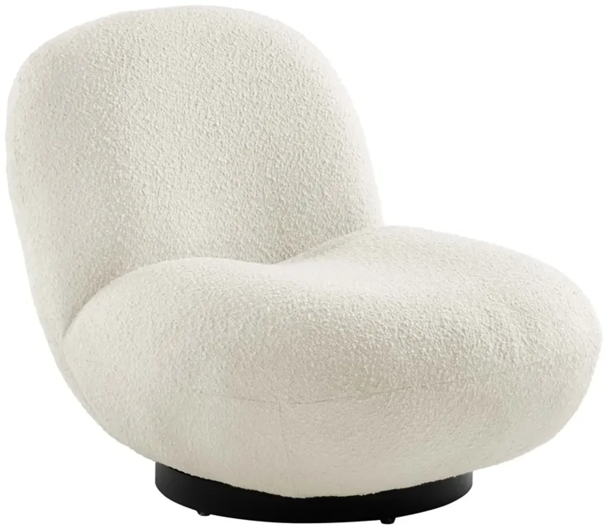 Kindred Boucle Upholstered Upholstered Fabric Swivel Chair