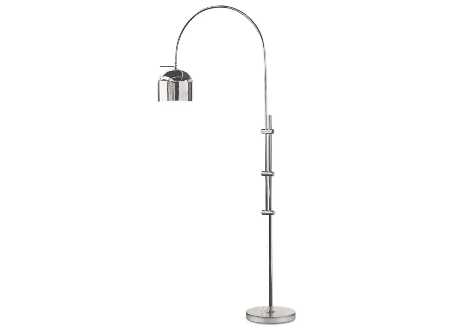 Arc Floor Lamp With Metal Shade (Polished Nickel)