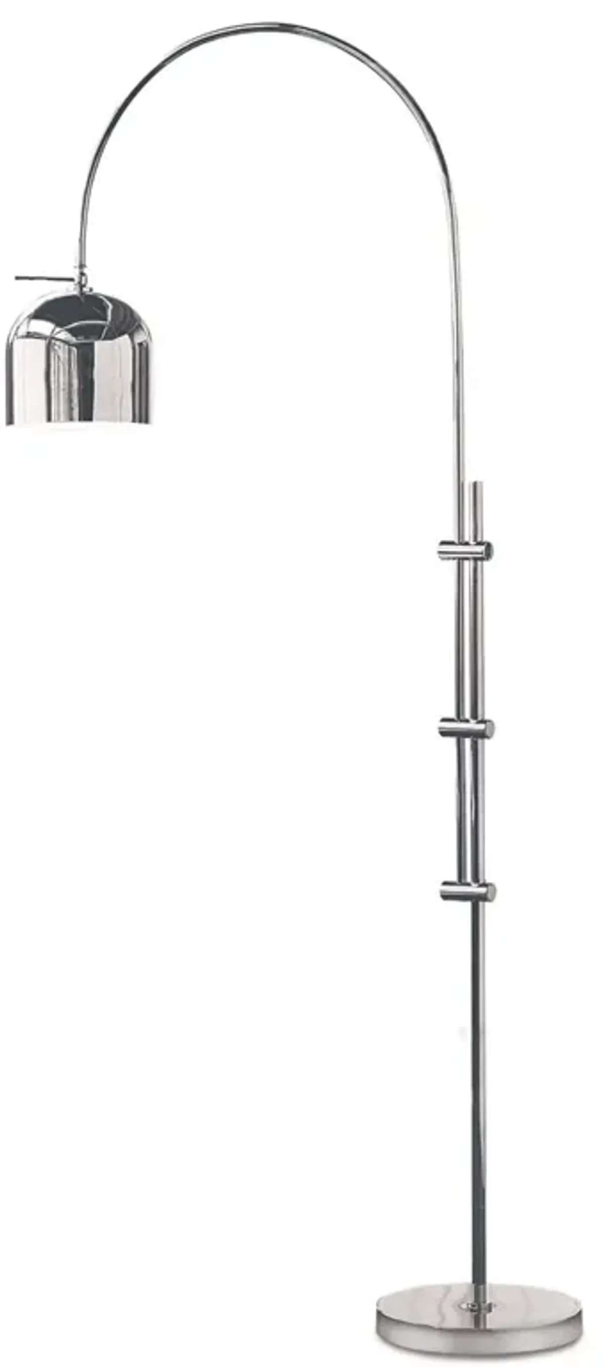 Arc Floor Lamp With Metal Shade (Polished Nickel)