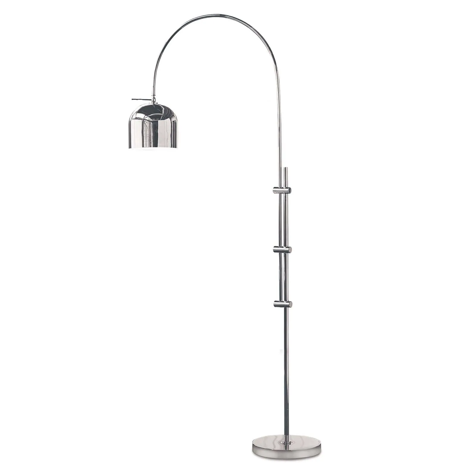 Arc Floor Lamp With Metal Shade (Polished Nickel)