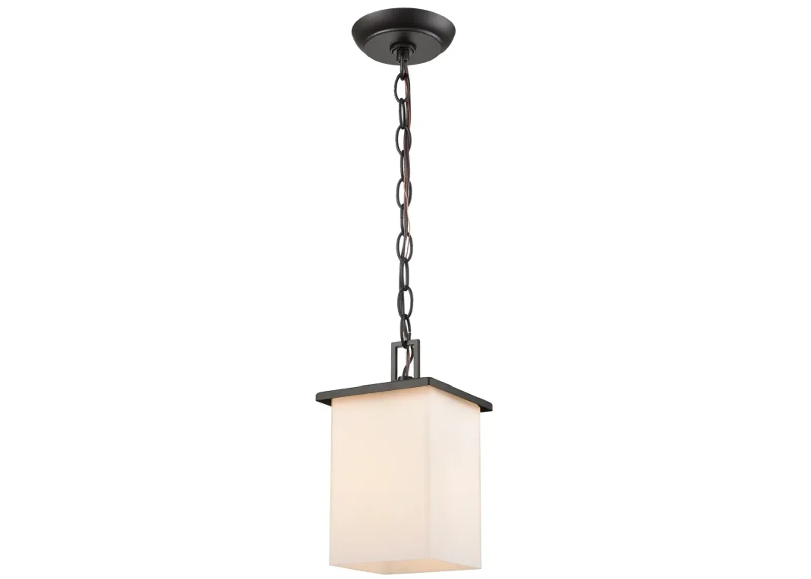 Broad Street 5.5" Wide 1-Light Outdoor Pendant - Textured Matte Black