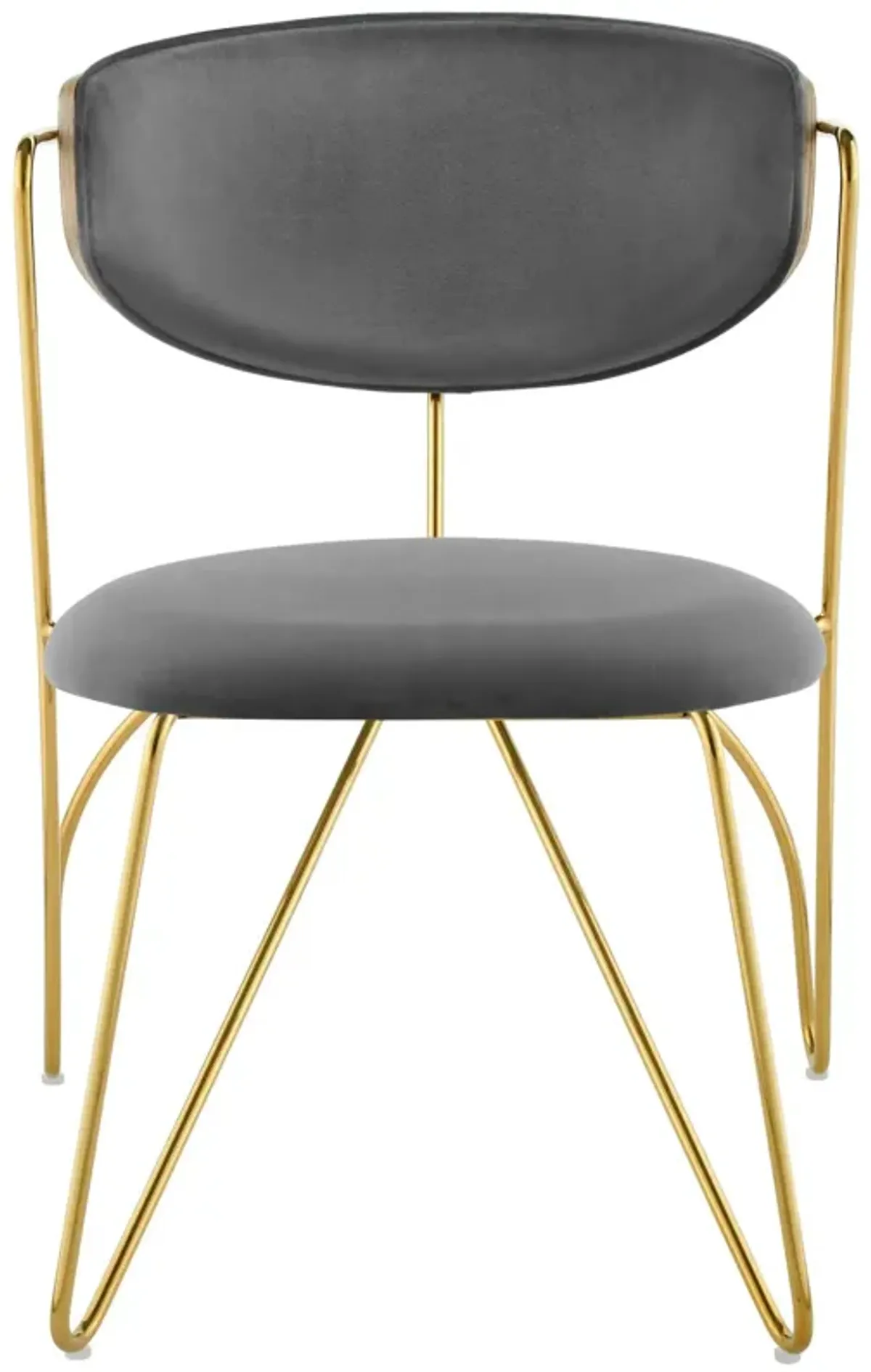 Prevail Gold Stainless Steel Dining and Accent Performance Velvet Chair