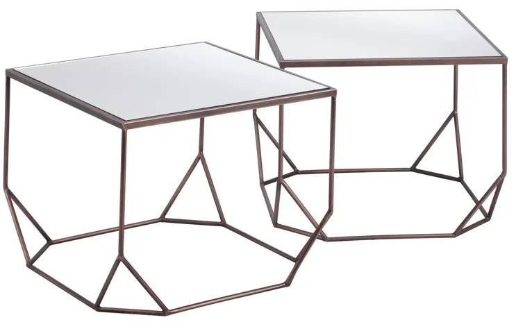 Arzon Coffee Table Set (2-Piece) Bronze