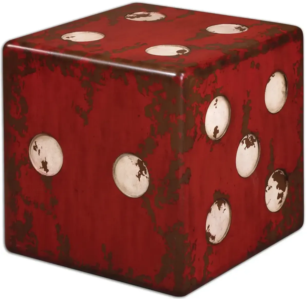 Dice Red Accent Table