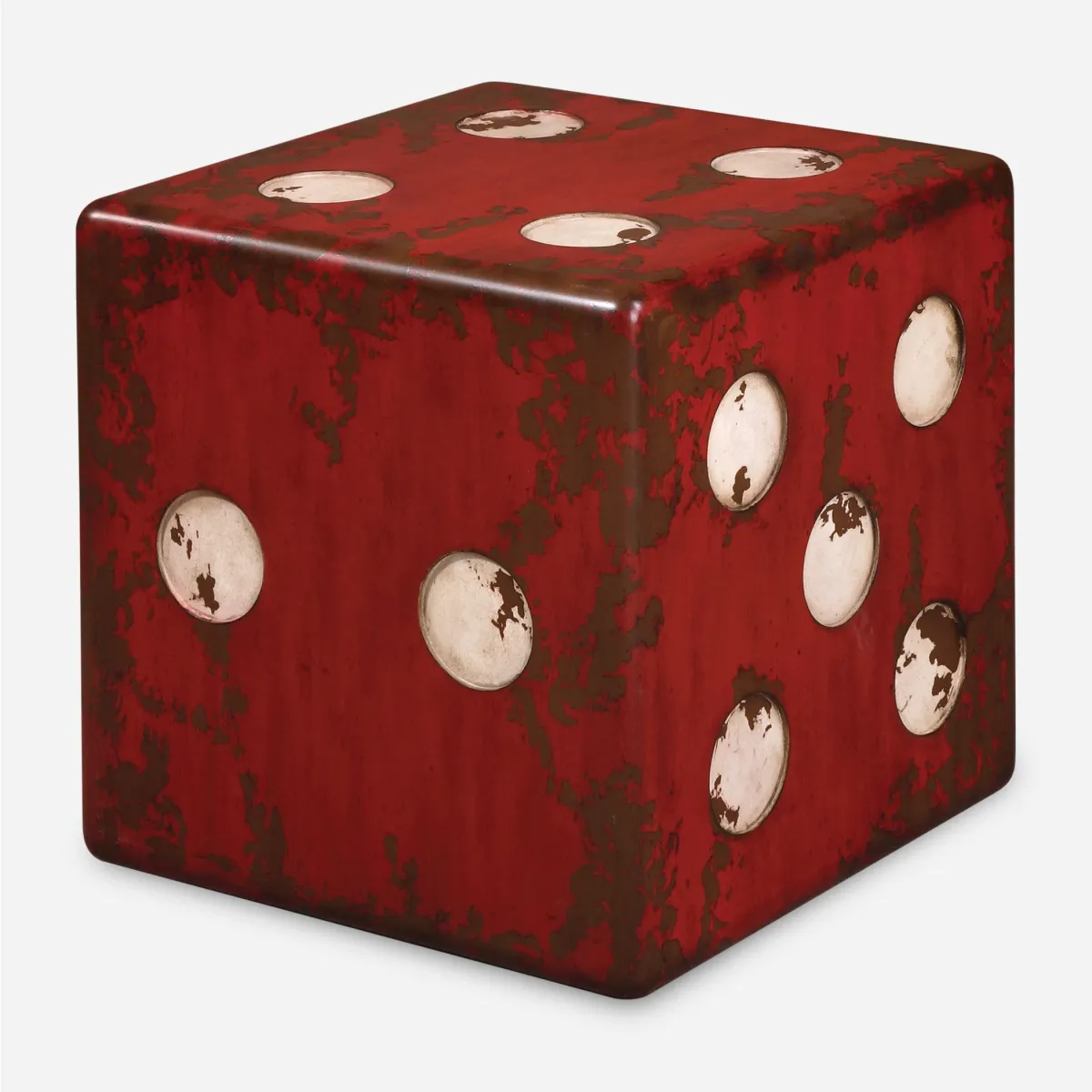 Dice Red Accent Table