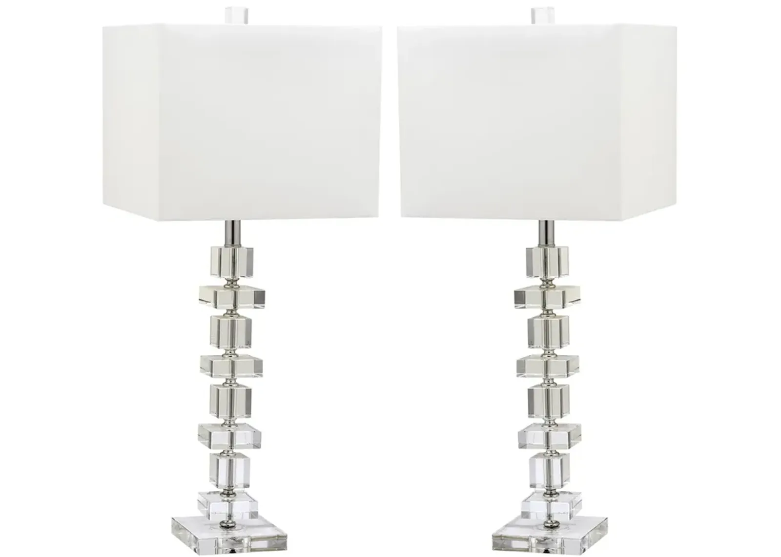 Deco 28.5-Inch H Crystal Table Lamp - Set of 2