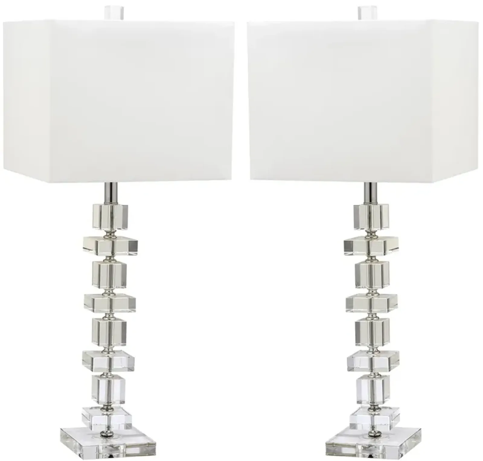 Deco 28.5-Inch H Crystal Table Lamp - Set of 2